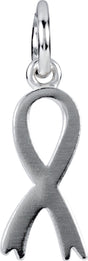 14K White Gold Posh Mommy® Breast Cancer Awareness Charm/Pendant