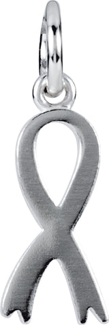 14K White Posh Mommy® Breast Cancer Awareness Charm/Pendant