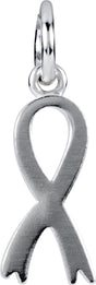 14K White Posh Mommy® Breast Cancer Awareness Charm/Pendant