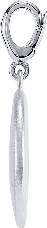 Sterling Silver .005 CT Natural Diamond Initial J Charm/Pendant