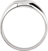 Sterling Silver Oval Signet Ring