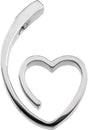 14K White Gold 25x15.5 mm Heart Slide Pendant