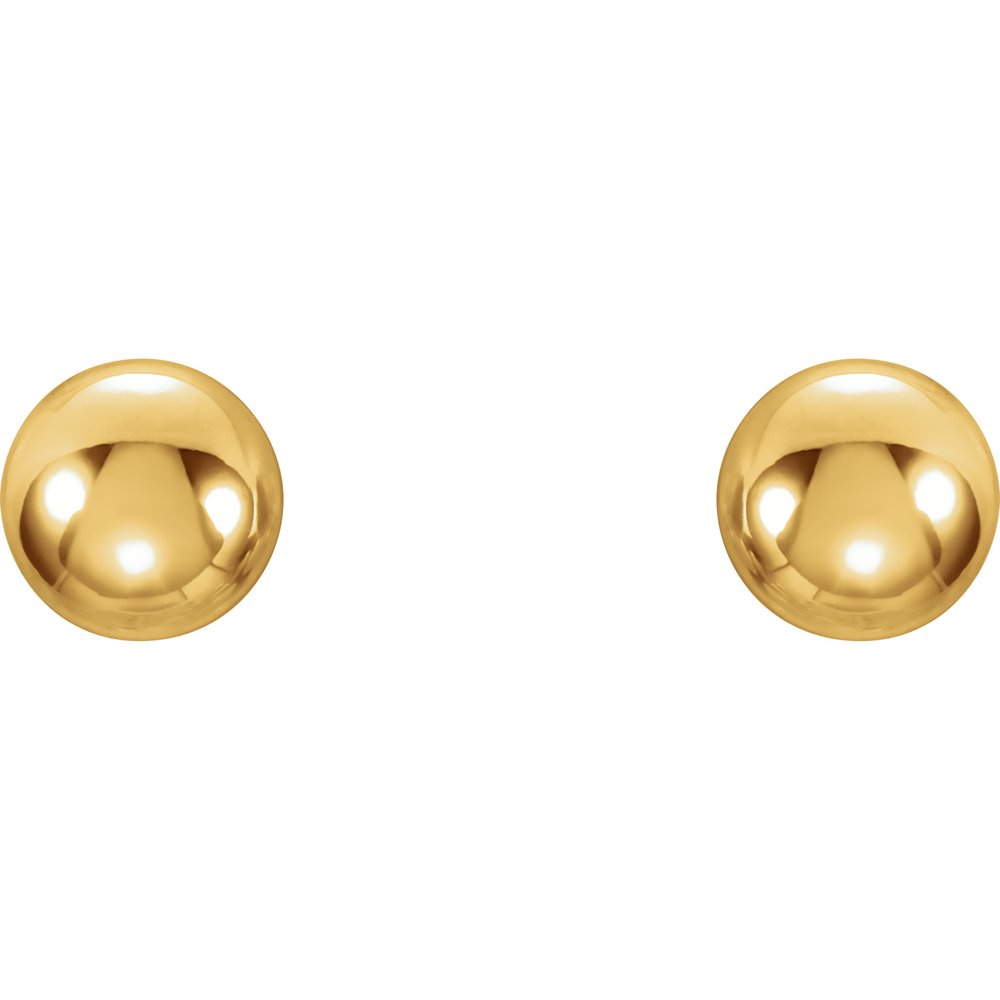 14K Yellow 3 mm Ball Stud Earrings