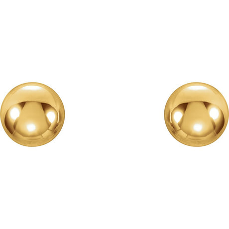 14K Yellow 4 mm Ball Stud Earrings