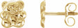 14K Yellow Teddy Bear Earrings