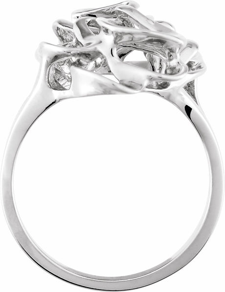 14K White Freeform Ring