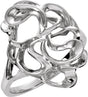 14K White Freeform Ring 