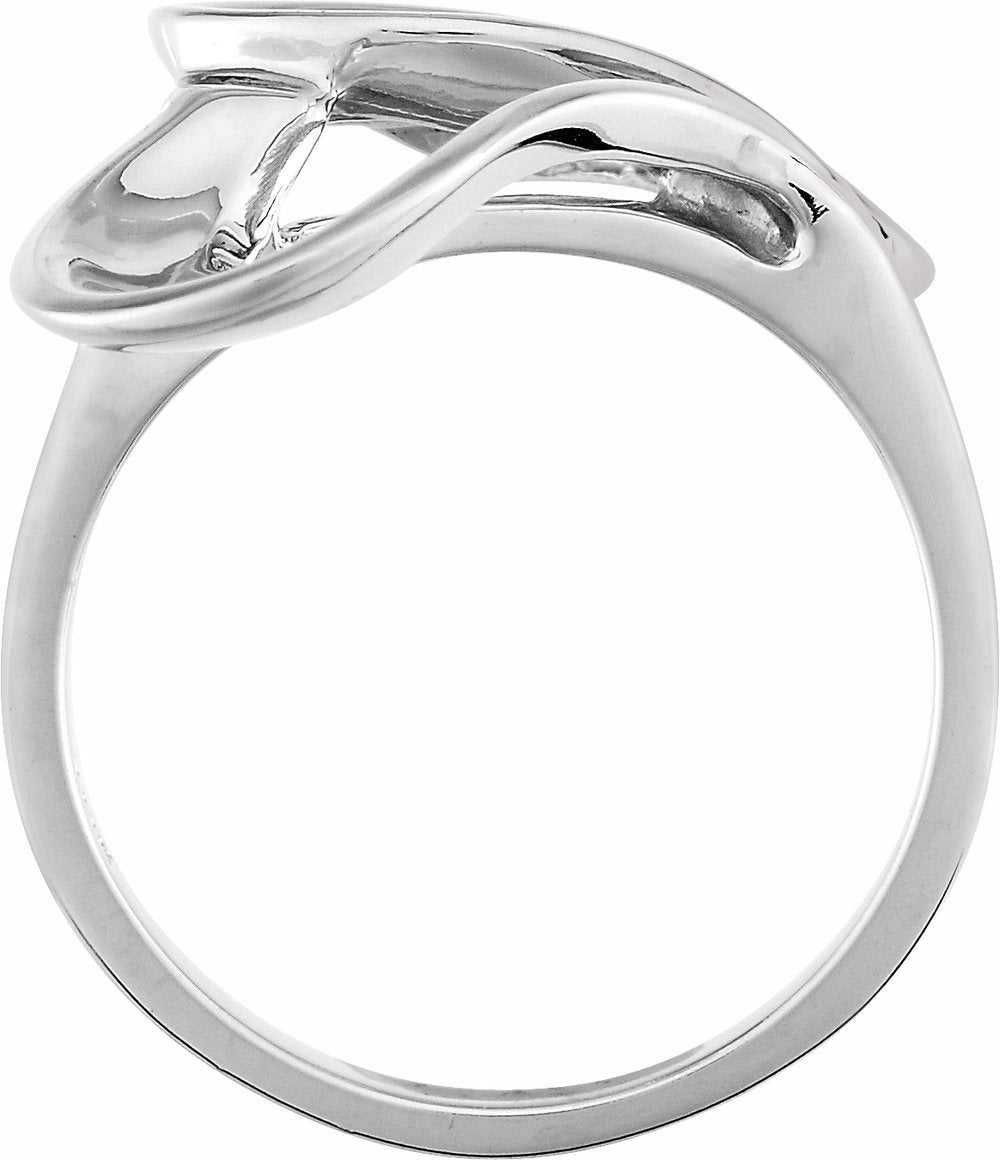 14K White Freeform Ring