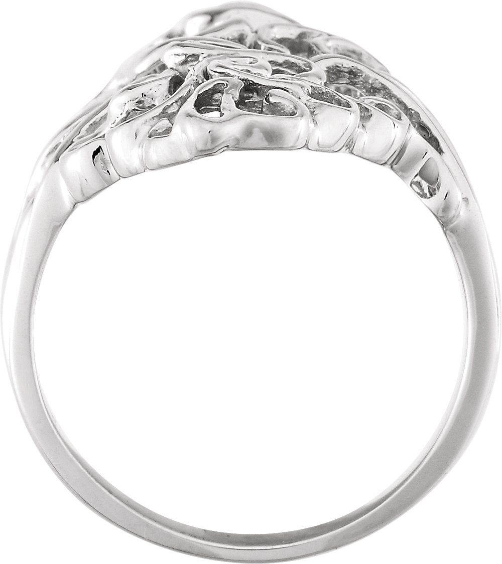 14K White Freeform Ring