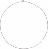 Platinum 1.3 mm Rope 16" Chain