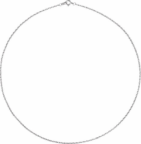 Platinum 1.3 mm Rope 16" Chain