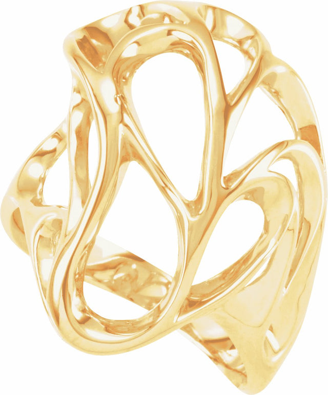 14K Yellow Freeform Ring