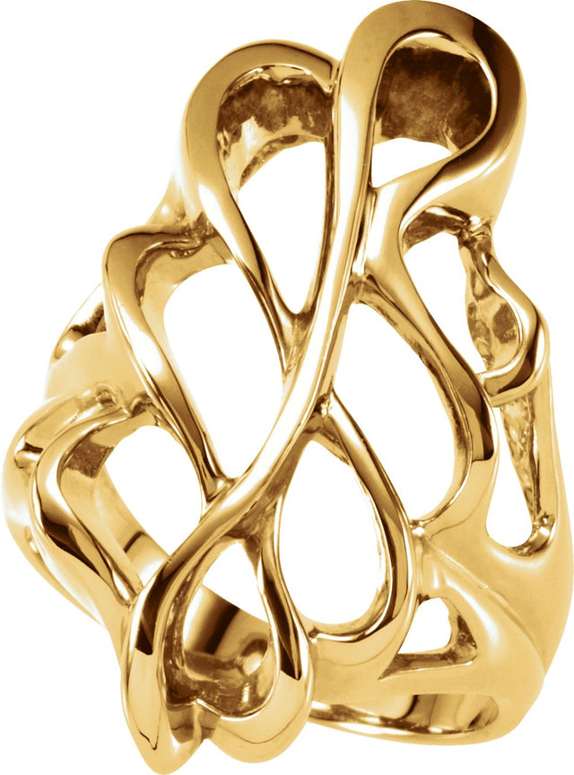 14K Yellow Freeform Ring