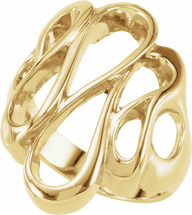 10K Yellow Freeform Ring