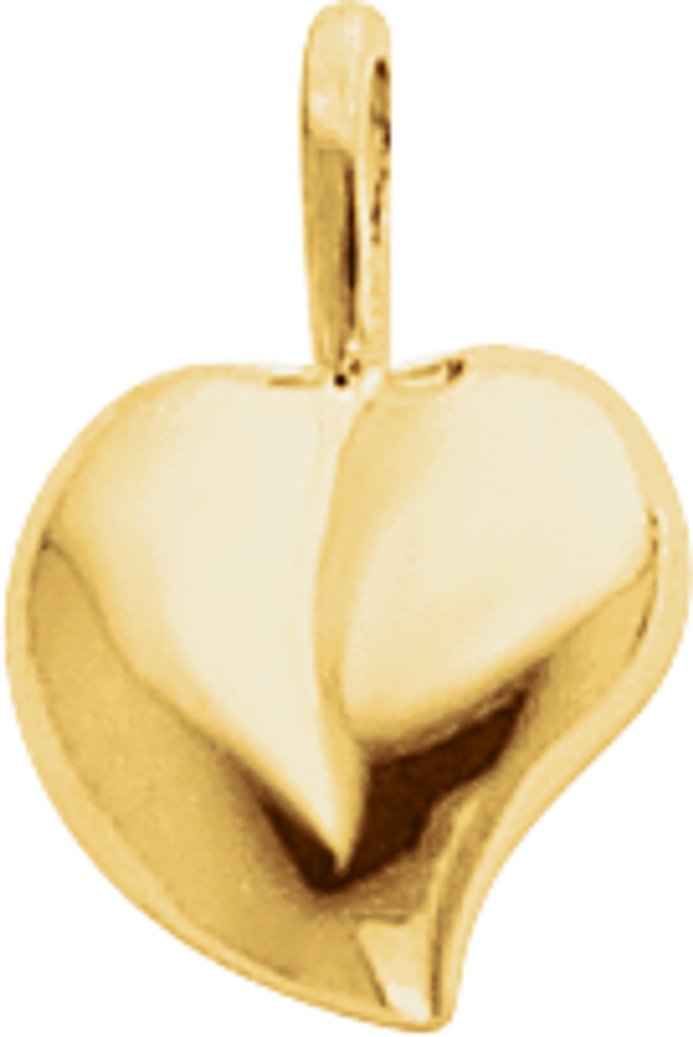 14K Yellow Heart Pendant