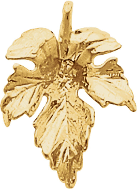 14K Yellow Leaf Pendant