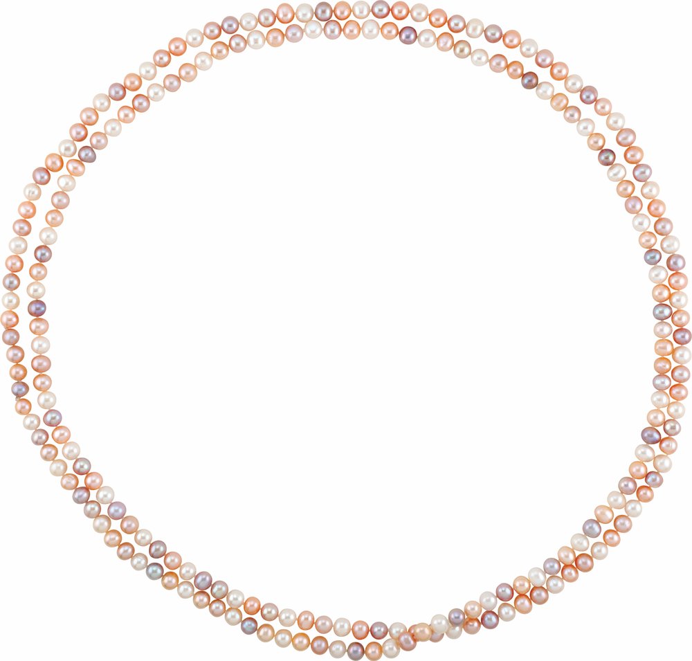 8-9 mm Cultured Multi-Color Freshwater Pearl 72" Necklace