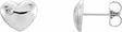 14K White .02 CTW Natural Diamond Puffed Heart Earrings