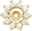 14K Yellow 1/4 CTW Diamond Earring Jackets 