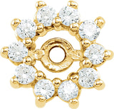 14K Yellow 1/4 CTW Diamond Earring Jackets 