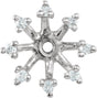 14K White Gold 1/6 CTW Natural Diamond Earring Jackets 