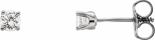 14K White Gold 1/5 CTW Natural Diamond Youth Earrings