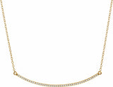 14K Yellow 1/6 CTW Natural Diamond Bar 16-18" Necklace