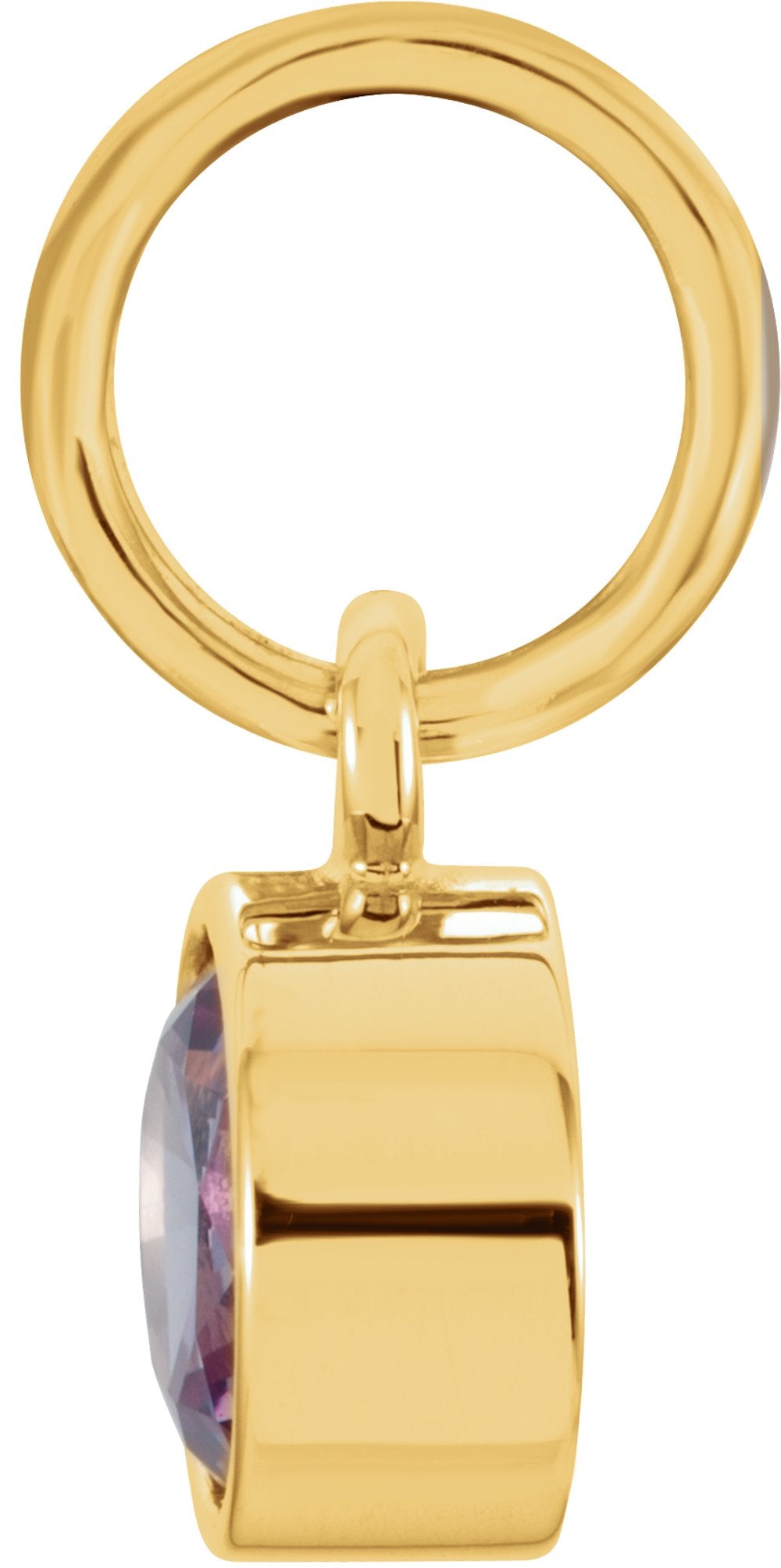 14K Yellow Posh Mommy® Imitation Alexandrite Charm