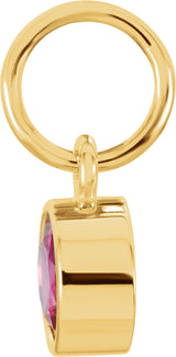 14K Yellow Posh Mommy® Imitation Ruby Charm