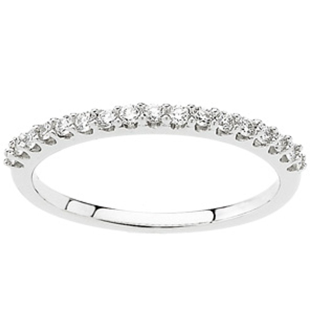 14K White 1/4 CTW Natural Diamond Band 