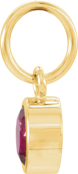 14K Yellow Posh Mommy® Imitation Garnet Charm