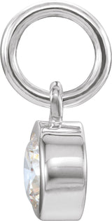 Sterling Silver Posh Mommy® Imitation Diamond Charm/Pendant
