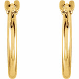 14K Yellow 12.5 mm Hinged Hoop Earrings