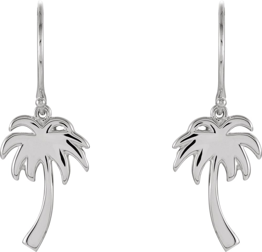 Sterling Silver Palm Tree Earrings