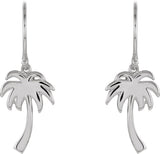 Sterling Silver Palm Tree Earrings