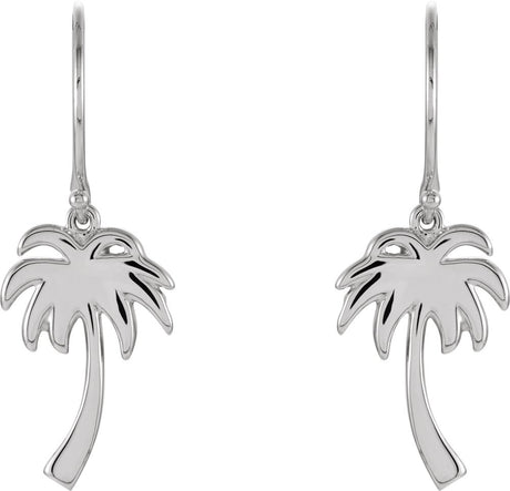 Sterling Silver Palm Tree Earrings