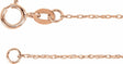 14K Rose 1 mm Rope 20" Chain