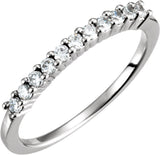 14K White Gold 1/5 CTW Natural Diamond Anniversary Band