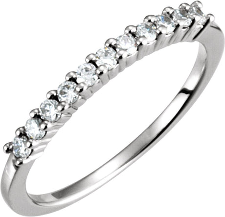 14K White Gold 1/5 CTW Natural Diamond Anniversary Band