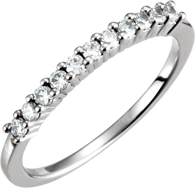 14K White Gold 1/5 CTW Natural Diamond Anniversary Band