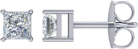 14K White Gold 1 1/2 CTW Natural Diamond Earrings
