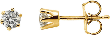 14K Yellow Gold 1/2 CTW Natural Diamond Stud Earrings