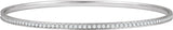 14K White 1 1/2 CTW Natural Diamond 7" Bangle Bracelet 