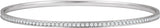 14K White Gold 1 1/2 CTW Natural Diamond 7" Bangle Bracelet 