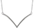 14K White V 16-18" Necklace