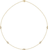 14K Yellow 1/2 CTW Lab-Grown Diamond 5-Station 18" Necklace