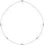 14K White 1/2 CTW Natural Diamond 5-Station 18" Necklace