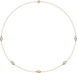 14K Yellow 3/4 CTW Lab-Grown Diamond 5-Station 18" Necklace