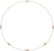 14K Yellow Gold 3/4 CTW Lab-Grown Diamond 5-Station 18" Necklace