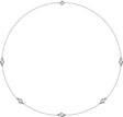 14K White 3/4 CTW Lab-Grown Diamond 5-Station 18" Necklace